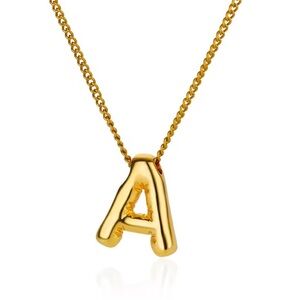 Gold Initial 'A' Pendant Necklace
